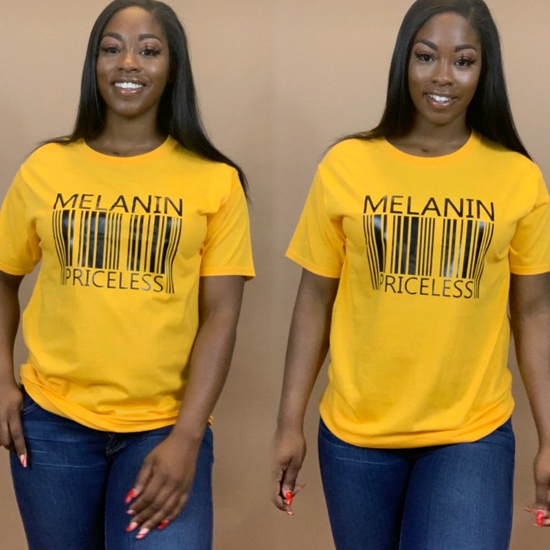 Yellow melanin hot sale shirt